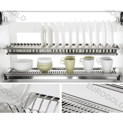 Giá bát V cao cấp inox SUS304 nhựa cài trắng ABS cao cấp Eurogold EUV8660