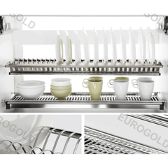 Giá bát V cao cấp inox SUS304 nhựa cài trắng ABS cao cấp Eurogold EUV8680