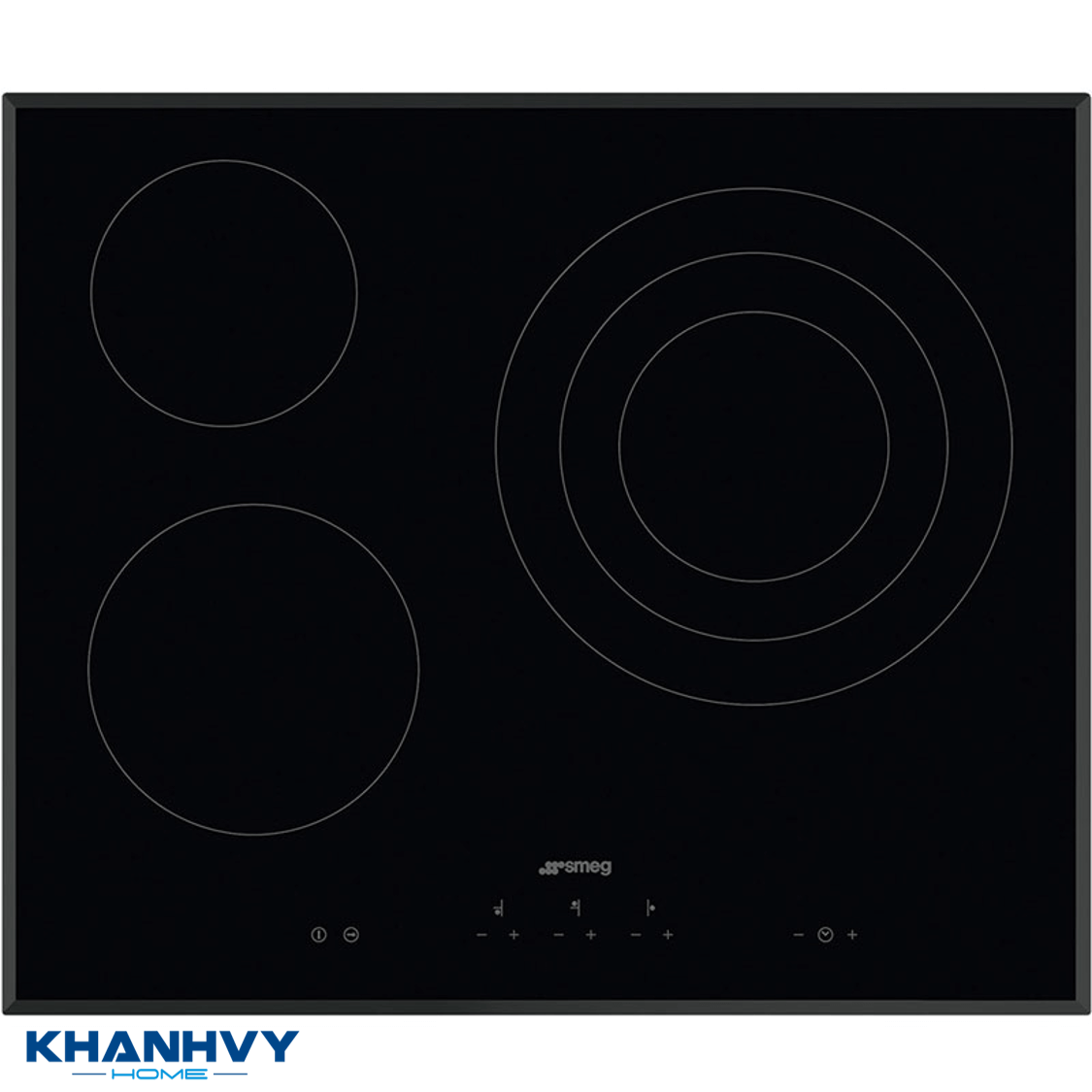 Bếp điện SMEG SE363ETB 536.64.101 được thiết kế âm tủ sang trọng với 3 vùng nấu hiện đại.