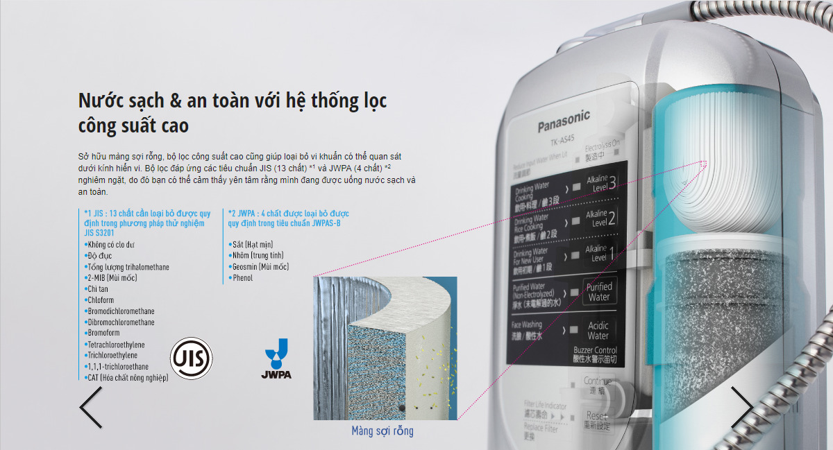 Máy lọc nước tạo ion kiềm TK-AS45 hệ thống lọc