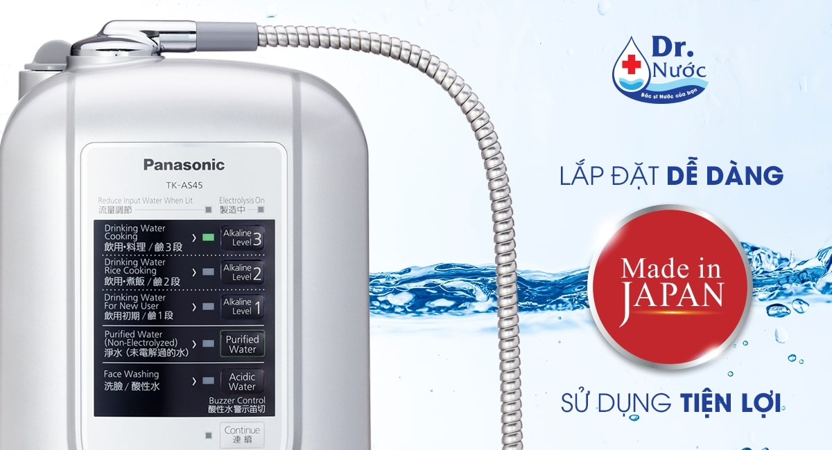 Máy lọc nước tạo ion kiềm TK-AS45 lắp đặt