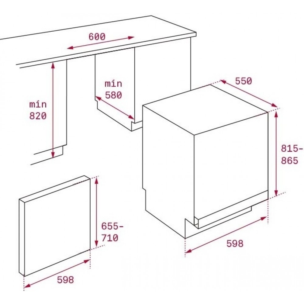 Thông số kỹ thuật của máy rửa chén Teka DW8 55 FI 40782132