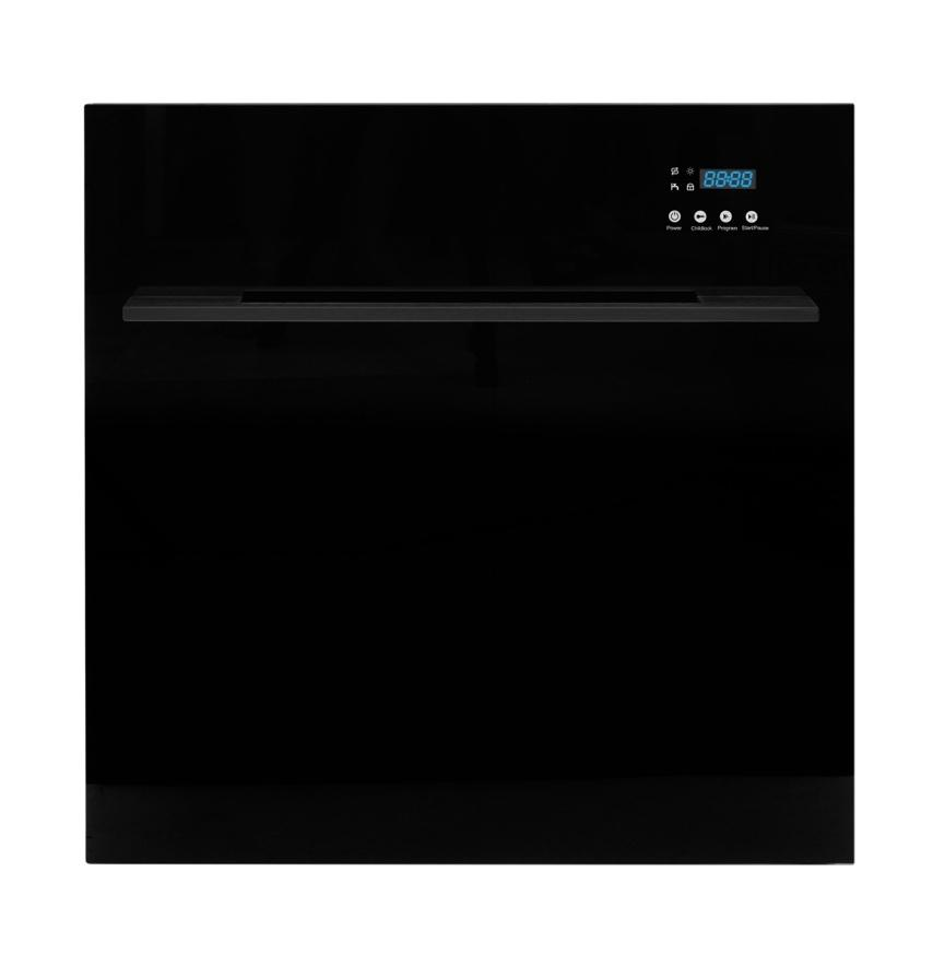 Mặt ngoài màu đen sang trọng của máy rửa chén âm tủ WQP6-87CP