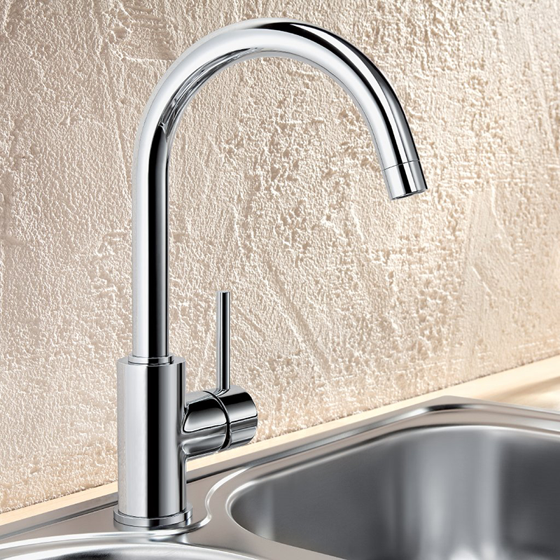 Vòi rửa chén Hafele 569.04.240 có kiểu dáng cong hiện đại