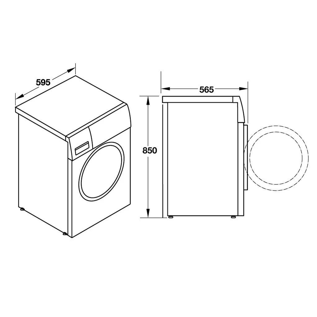  Thông số kích thước máy giặt 8kg Hafele HW-F60B 538.91.530 tại Khánh Vy Home