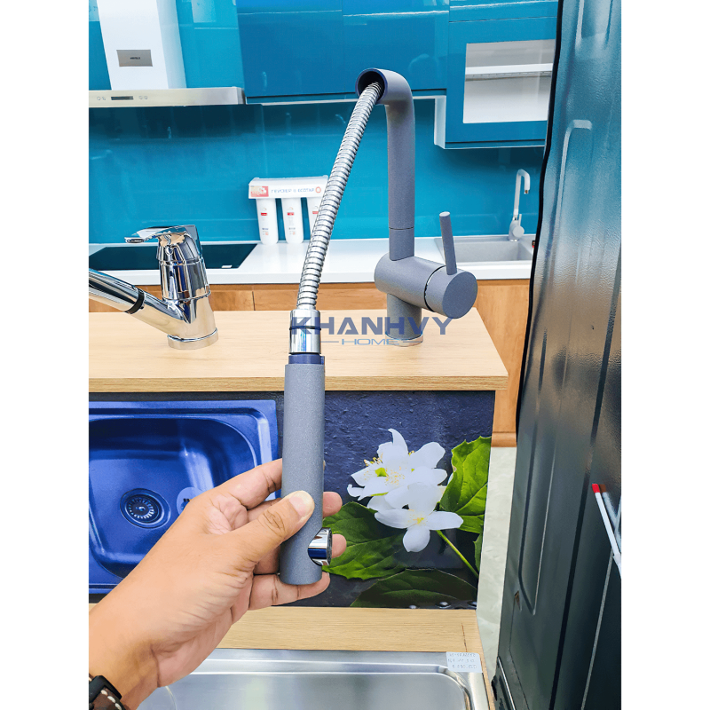 Vòi rửa chén Blancolinus S 565.68.950 được thiết kế dạng chữ L theo xu hướng tối giản nhưng tinh tế và sang trọng