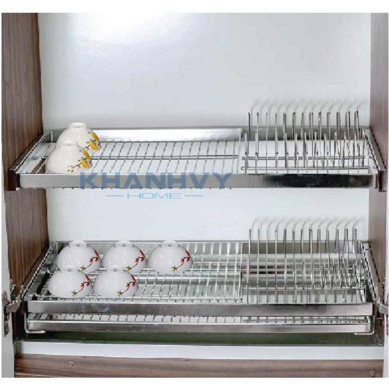  Thoải mái úp chén dĩa với kệ 2 tầng inox 304 401060, 401061, 401062, 401063, 401064 tại Khánh Vy Home