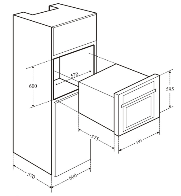 Thông số kích thước lò nướng Eurosun EOV65PLUS chính hãng tại Khánh Vy Home