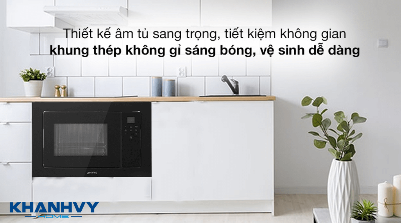 Lò vi sóng kết hợp nướng SMEG FMI120N2 536.64.961 là lựa chọn được người tiêu dùng ưu tiên nhờ thiết kế sang trọng, hiện đại chuẩn phong cách Ý, cùng nhiều tính năng hiện đại giúp việc nấu nướng, chế biến thực phẩm trở nên nhanh gọn và thơm ngon hơn
