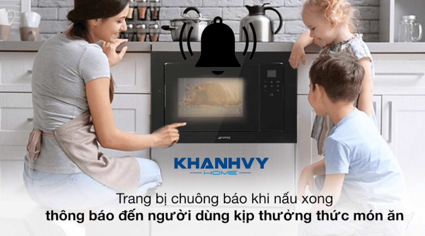 Chức năng hẹn giờ nấu cùng chuông báo khi nấu xong, báo hiệu để người dùng lấy thức ăn ra đúng lúc