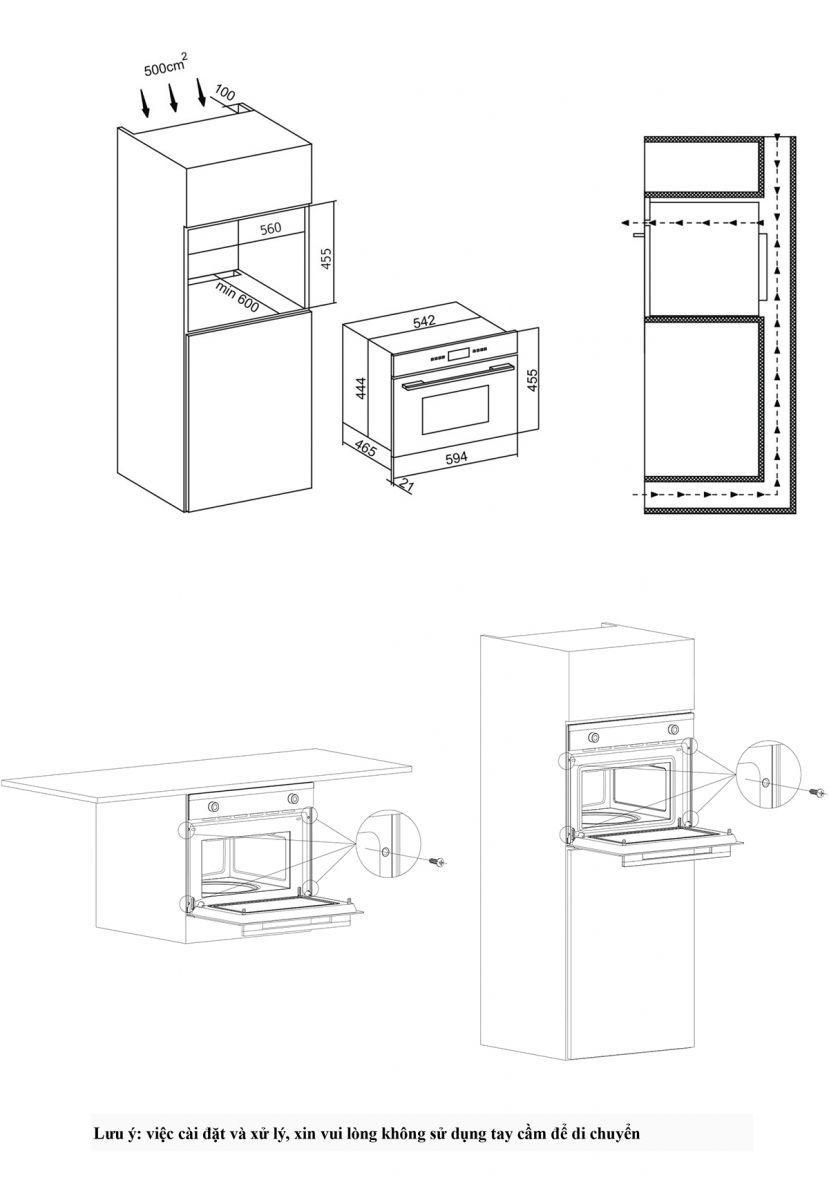 lò hấp âm tủ MST35-IX03 White sơ đồ