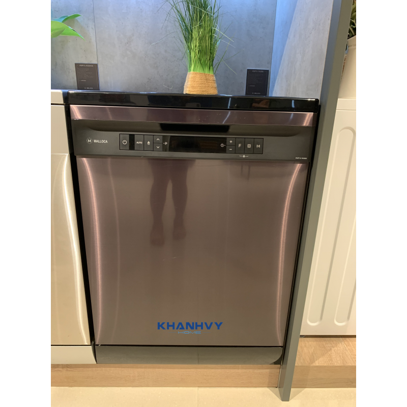 Máy rửa chén Malloca WQP12-7635BS dùng chất liệu inox đen sang trọng