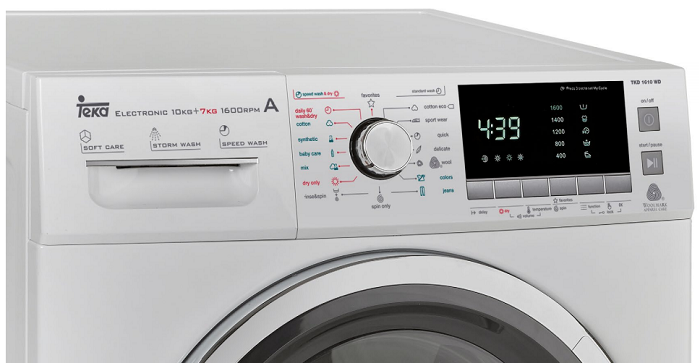  Máy giặt Teka TKX3 1260 40874061 có bảng điều khiển dễ dàng thao tác tại Khánh Vy Home