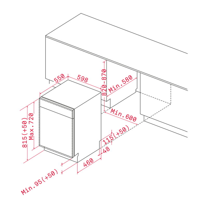 Thông số kỹ thuật của máy rửa chén Teka DW8 80 FI 40716240