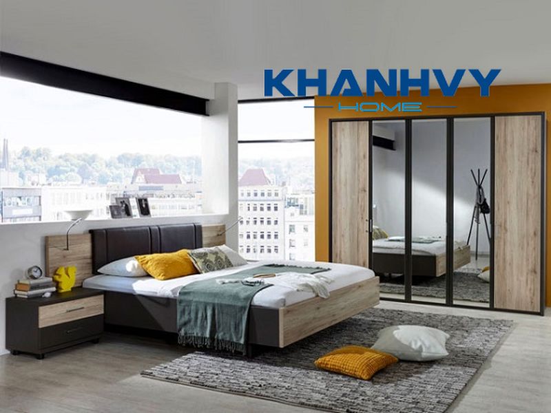 Tủ quần áo có gương không đặt đối diện giường ngủ