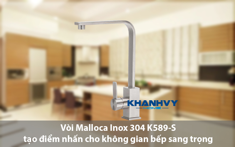 Vòi Malloca Inox 304 K589-S tạo điểm nhấn cho không gian bếp sang trọng
