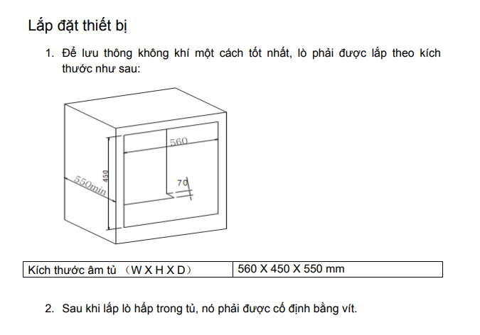 Cách lắp đặt lò hấp Malloca MST-35CP