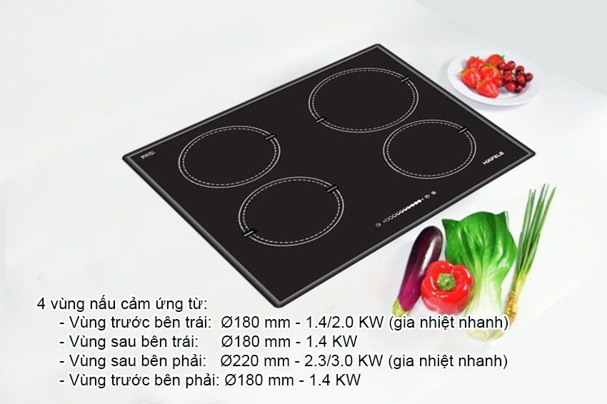 Bếp từ Hafele HC-I604A 536.01.731 thiết kế sang trọng, sắc đen cao cấp