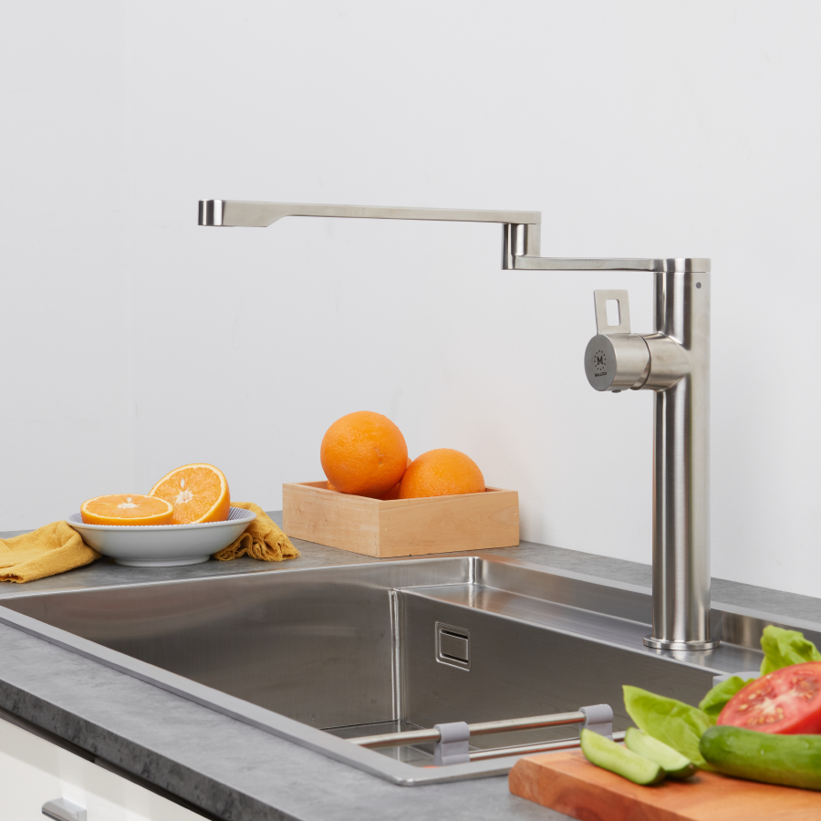 Vòi Malloca Inox 360° K060-S có kiểu dáng độc đáo