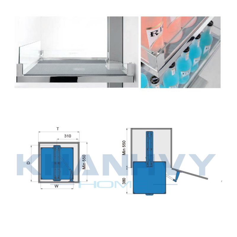 Thông số kích thước kệ 6 tầng diamond giảm chấn 205103, 205113 tại Khánh Vy Home