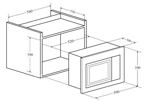  Thông số kỹ thuật của lò vi sóng Kaff -MC02
