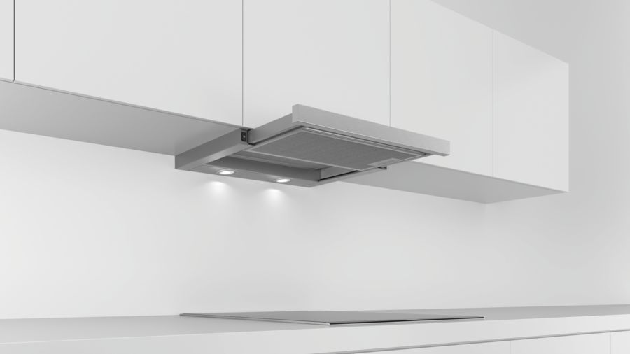 Máy hút khử mùi âm tủ Bosch DFL064W53B HMH có công suất mạnh mẽ đến 400m3/h