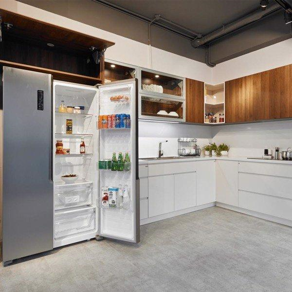 Tủ lạnh Side by side Malloca MF-517SBS khóa an toàn trẻ em tiện lợi