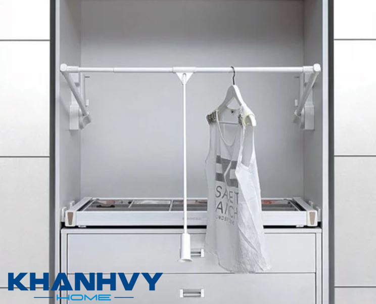 Suốt treo quần áo có tay cầm nâng hạ Garis