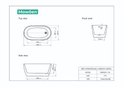 Bồn Tắm Acrylic Độc Lập Mowoen MW8203-130