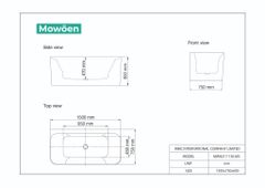 Bồn tắm Mowoen MW8217 – 150.MS