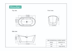 Bồn Tắm Acrylic Độc Lập Mowoen MW8207B-150