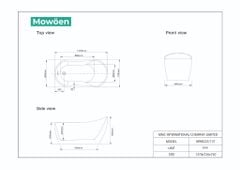 Bồn Tắm Acrylic Độc Lập Mowoen MW8225-137