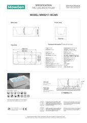 Bồn tắm Mowoen MW8217 – 150.MS