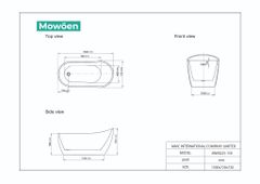 Bồn Tắm Acrylic Độc Lập Mowoen MW8225-150