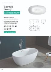 Bồn Tắm Acrylic Độc Lập Mowoen MW8223-150