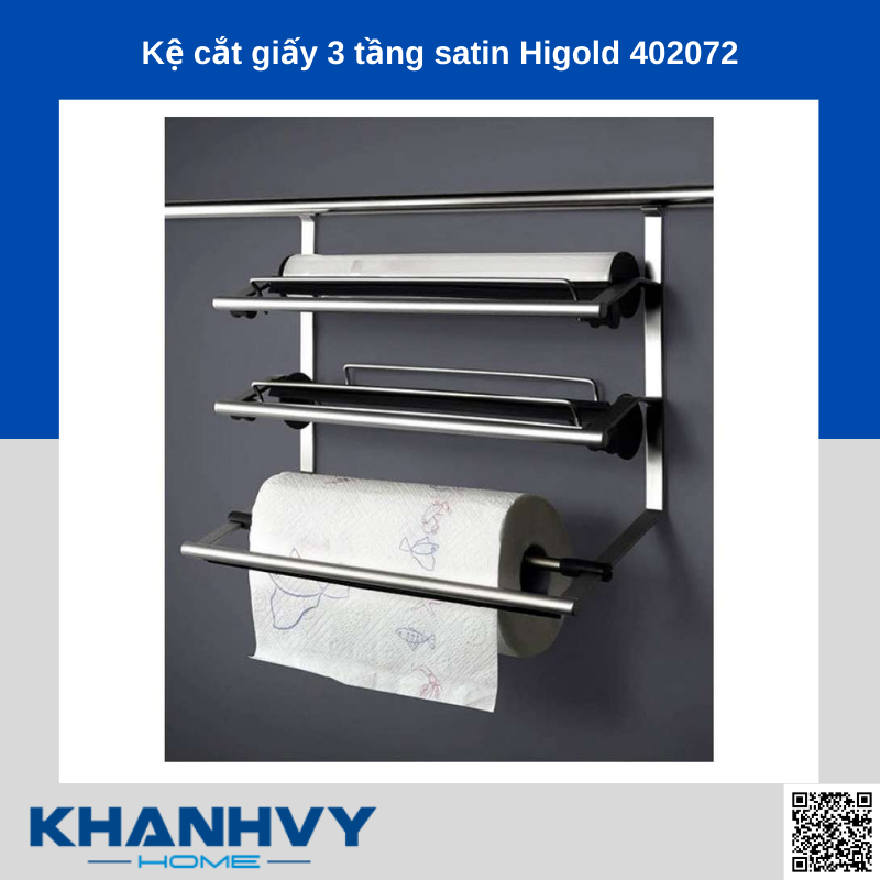 Sản phẩm kệ cắt giấy 3 tầng satin Higold 402072 chính hãng tại Khánh Vy Home