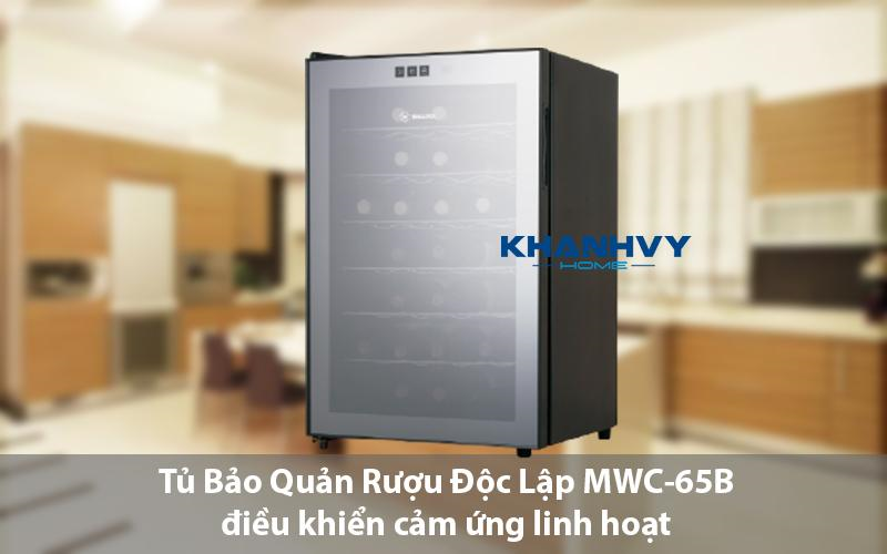 Tủ Bảo Quản Rượu Độc Lập MWC-65B điều khiển cảm ứng linh hoạt