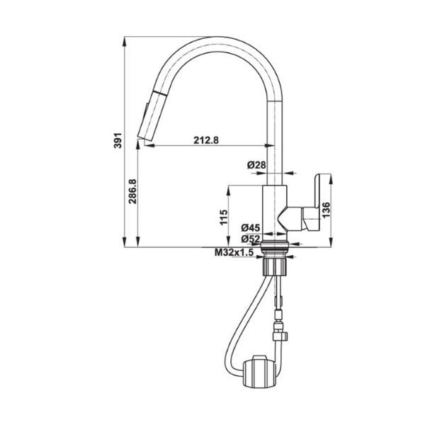 Vòi Nước Rửa Chén Hafele HT21-CH1P287