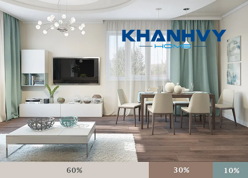 Nguyên tắc phối màu nội thất
