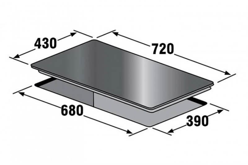 ​Kích thước bếp từ Kaff KF-FL989II