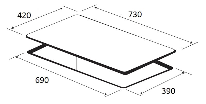 ​Kích thước bếp điện từ KAFF KF-308IC