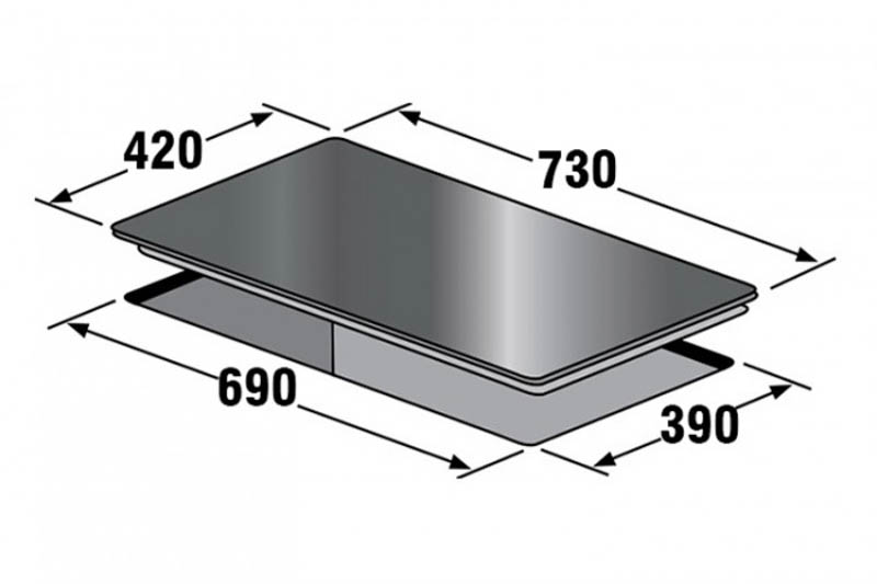 Kích thước bếp điện từ KAFF KF-FL366IC