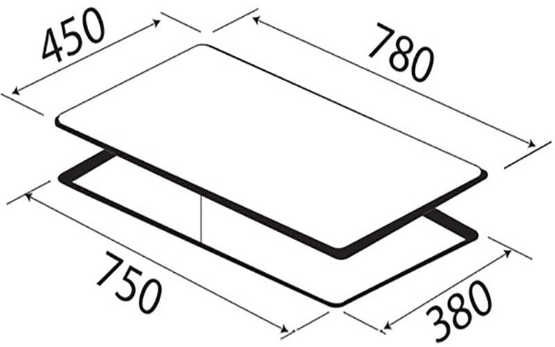 Kích thước bếp điện từ KAFF KF-IH6003IC