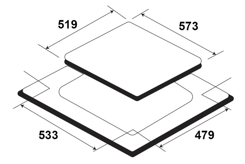 ​Kích thước bếp từ Kaff KF-HGEM919