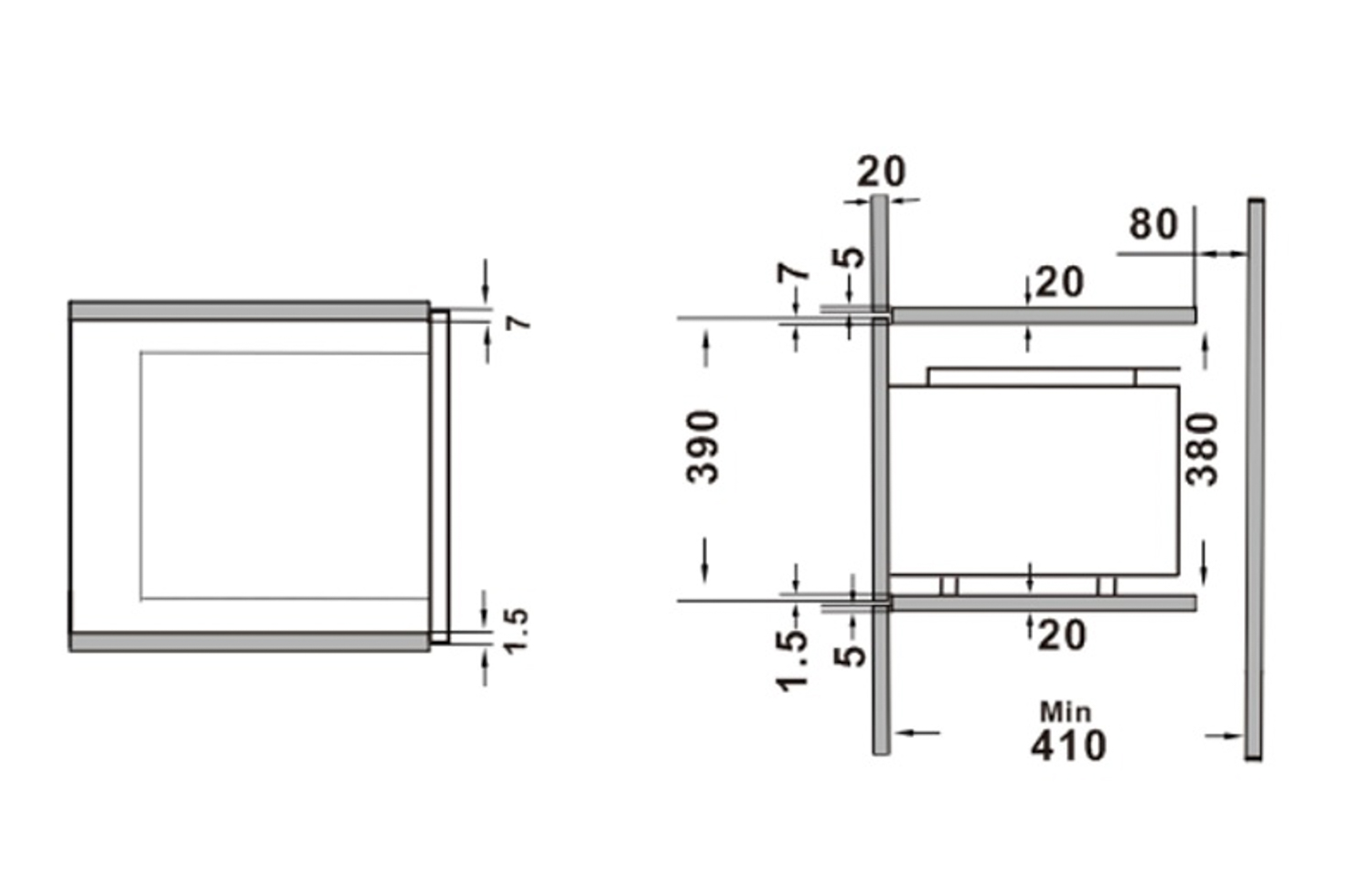 Các thông số kỹ thuật của lò vi sóng kết hợp nướng Electrolux EMSB25XG |A