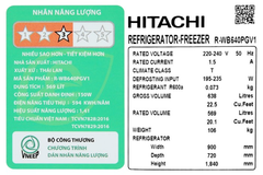 Tủ lạnh Hitachi R-WB640PGV1 GMG 569 lít