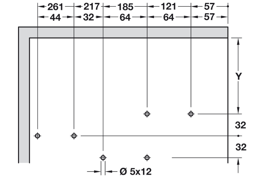 Bộ hộp lực Free Fold I6fs Hafele 372.38.675