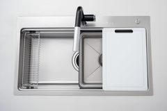 Chậu rửa bát Konox KN8751TS Dekor 1 hố chống xước Workstation Sink