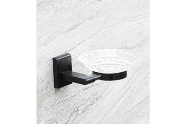 Khay để xà phòng Garis GBB1.S1 dáng vuông màu đen nhám