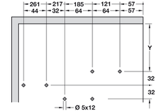 Bộ hộp lực FREE FOLD-S,H5FS Hafele 372.38.664